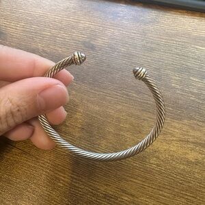 David Yurman Classic Cable Bracelet Sterling Silver with 18K Yellow Gold